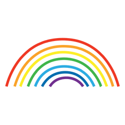 líneas de arco iris dibujadas a mano Diseño PNG