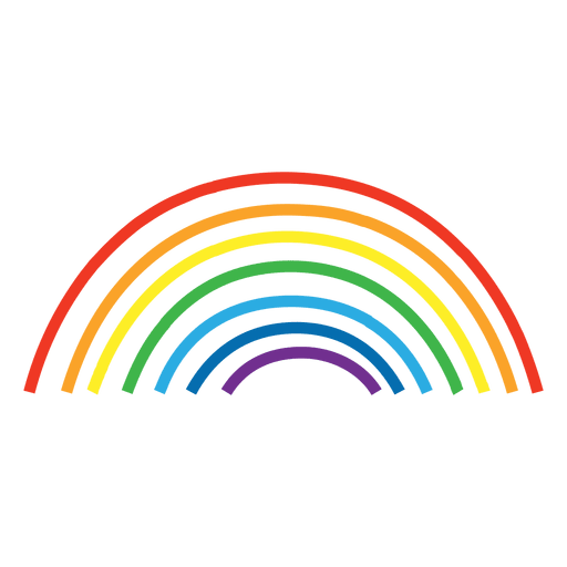 l?neas de arco iris dibujadas a mano Diseño PNG
