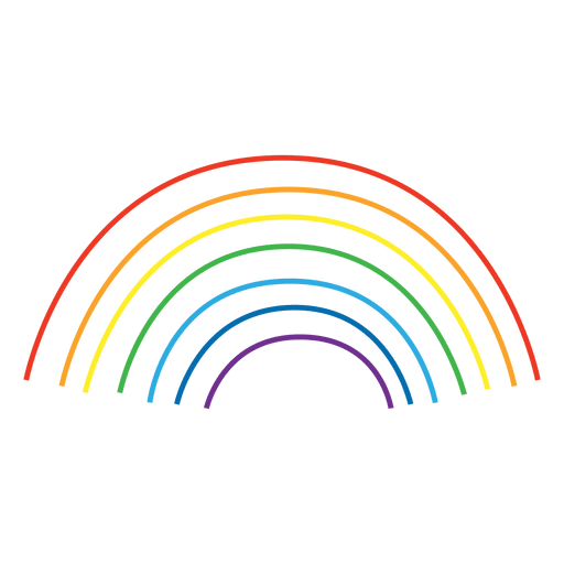 Rainbow colorful lines PNG Design