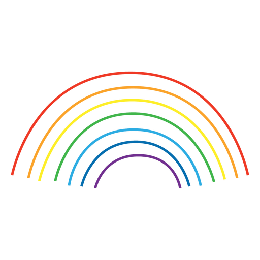 Hand Drawn Rainbow Lines PNG & SVG Design For T-Shirts