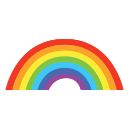 Flat colorful rainbow PNG Design