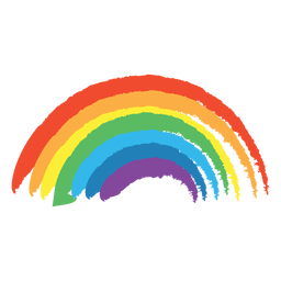 Bunter gezeichneter Regenbogen PNG-Design