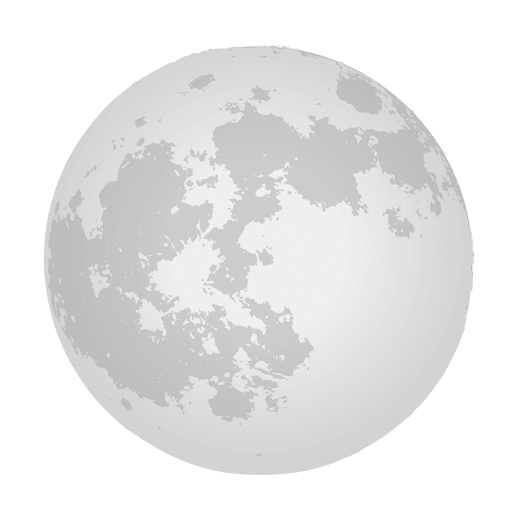 Luna realista Diseño PNG