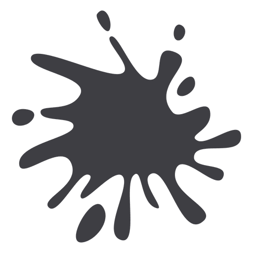 Splatter droplet paint splash silhouette