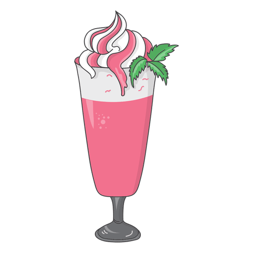 Sobremesa de milkshake de morango Desenho PNG