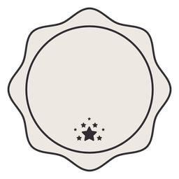 Vintage label badge with small stars PNG Design