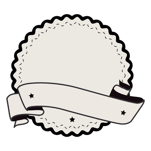 Download Vintage Label Badge Ribbon With Two Stars Transparent Png Svg Vector File