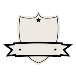 Vintage emblem with label ribbon PNG Design