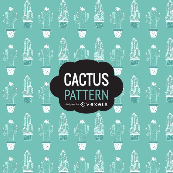 Hand drawn cactus pattern Hand drawn cactus pattern