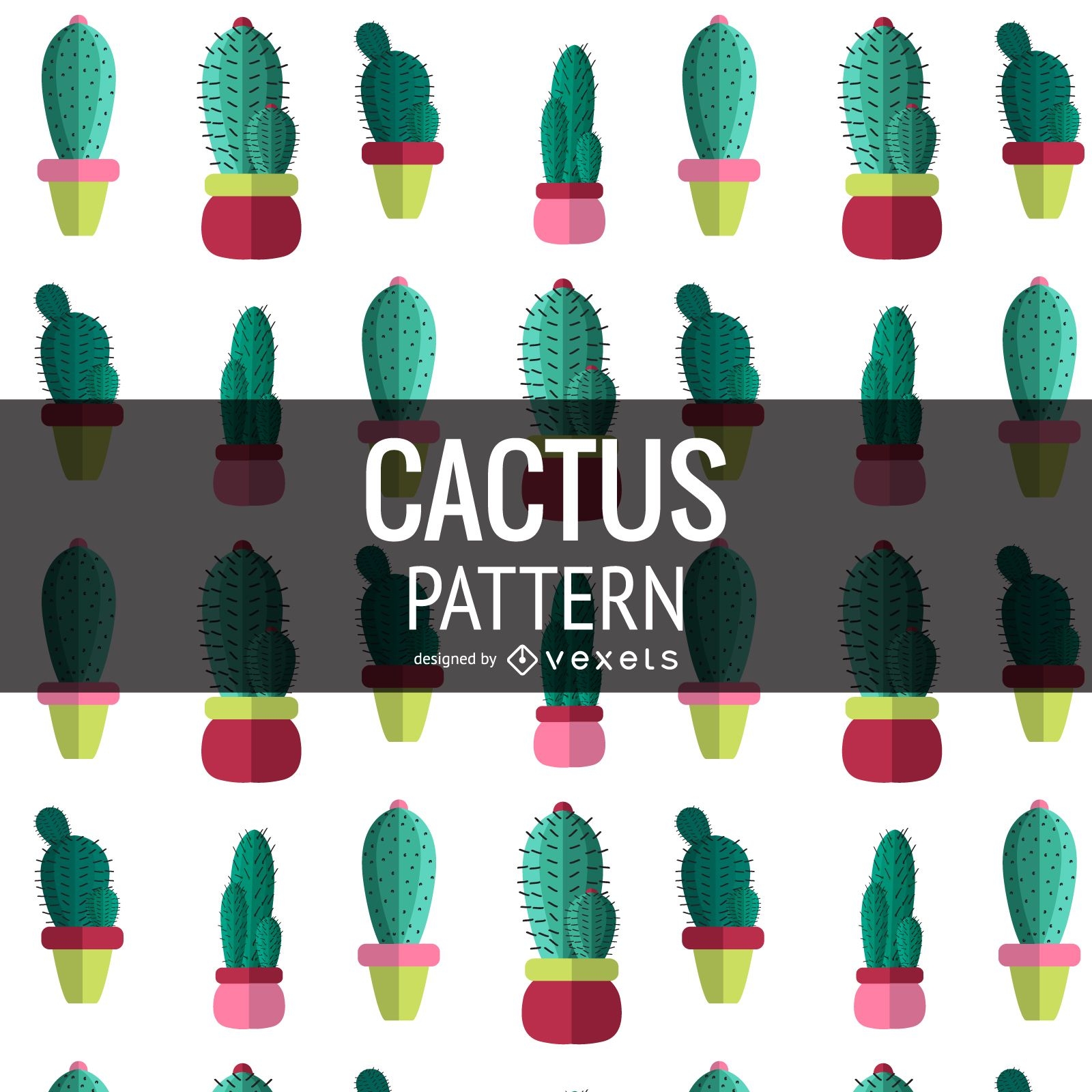 Bright cactus pattern background