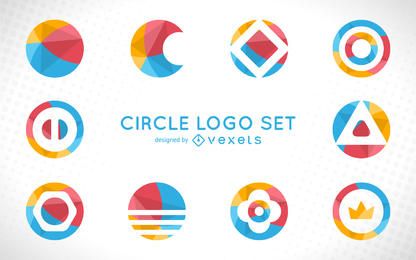 Conjunto de modelos de logotipo arredondado Conjunto de modelos de logotipo arredondado