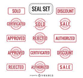 Sale Authorized Rejected and more seals set Sale Authorized Rejected and more seals set