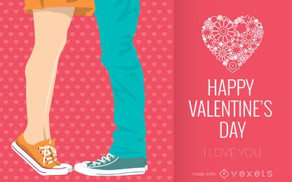 Illustrated Valentine's Day card maker
