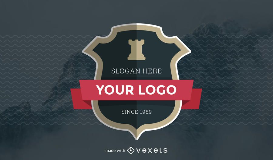 Emblem with ribbons maker Emblem with ribbons maker