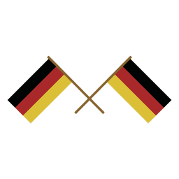 2 bandeiras cruzadas da alemanha Desenho PNG