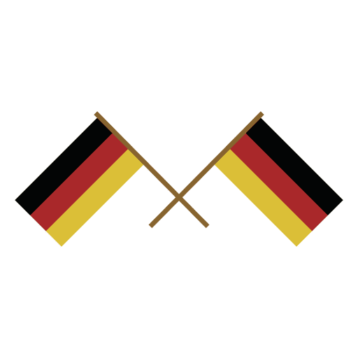 2 banderas de alemania cruzadas Diseño PNG