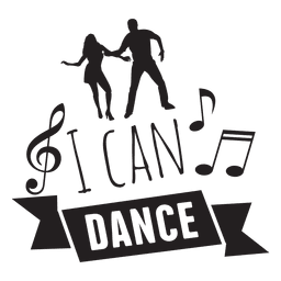 Ich kann Hochzeitsphrase tanzen PNG-Design