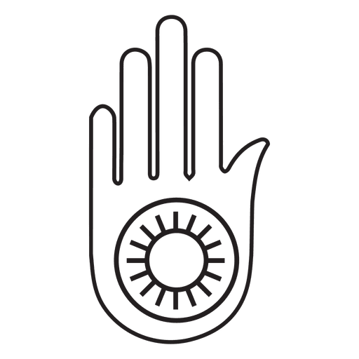 Jainismus ahimsa Hand PNG-Design