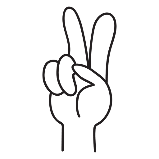 Peace hand sign PNG Design