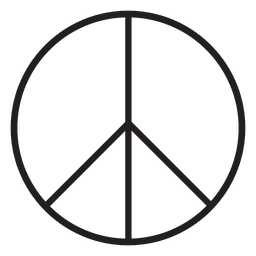 Símbolo do sinal de paz Desenho PNG