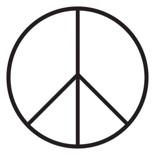 Peace sign symbol PNG Design