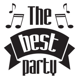 The best party wedding phrase PNG Design