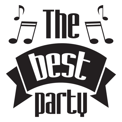 The best party wedding phrase PNG Design