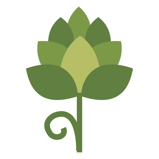 Abstrakte grüne Pflanze PNG-Design