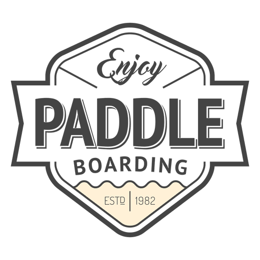 Badge hipster label paddling