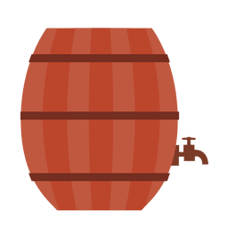 Ilustración de barril de cerveza Diseño PNG