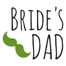 Frase de letras de boda de papá de novia Diseño PNG