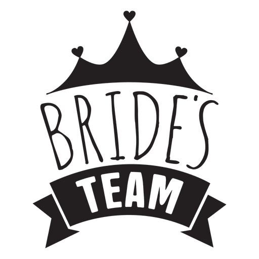 Braut Team Hochzeit Satz PNG-Design