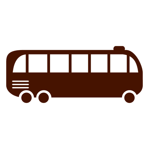 Silueta de icono de transporte de autobús Diseño PNG