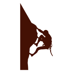 Climbing mountain extreme silhouette PNG Design