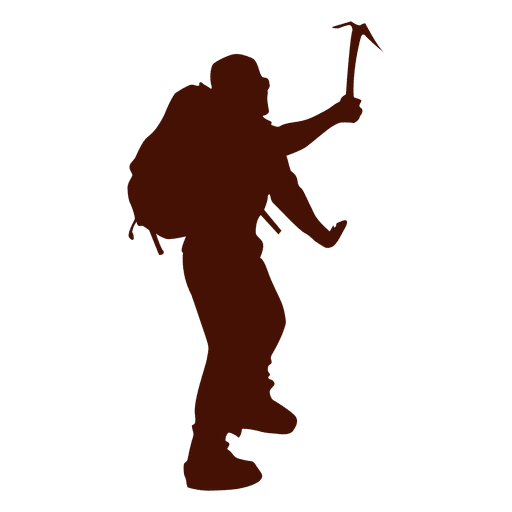 Climbing standfast silhouette PNG Design
