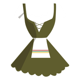 Dirndl vestido típico alemán mujer Diseño PNG