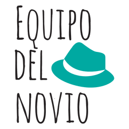 Equipo del novio wedding phrase PNG Design