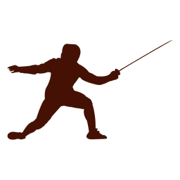 Silueta de espada de esgrima Diseño PNG