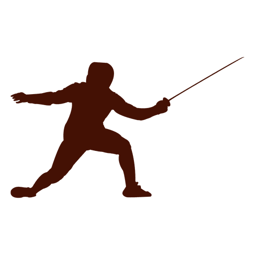 Fechter Schwert Silhouette PNG-Design