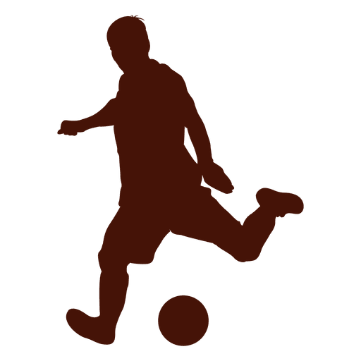 Football cross kicking silhouette PNG Design