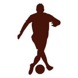 Football dribbling skill silhouette PNG Design