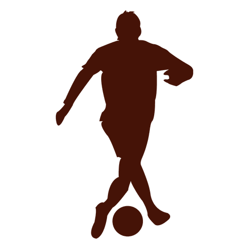 Football dribbling skill silhouette PNG Design
