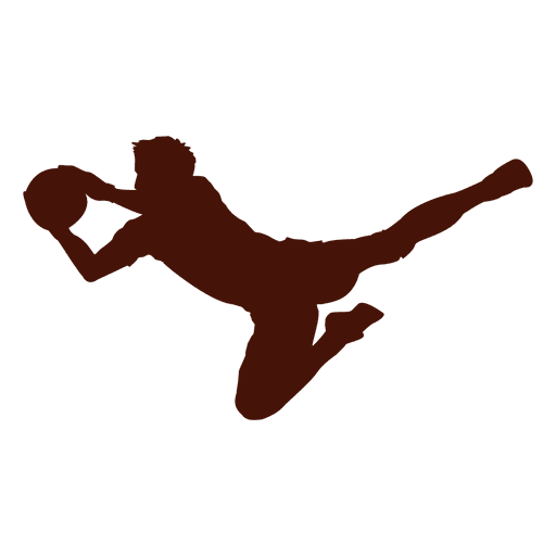 Football goalkeeper save silhouette PNG Design