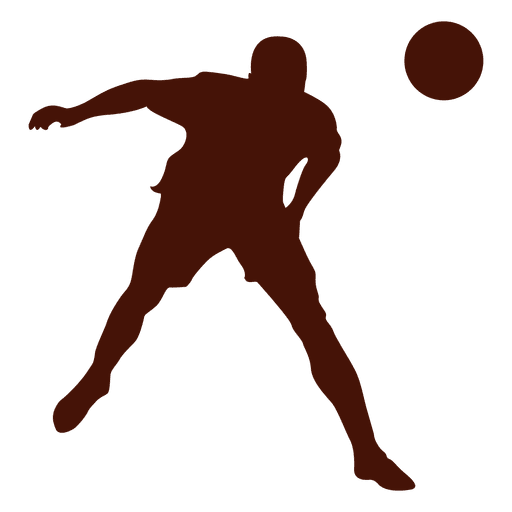 Football header silhouette PNG Design