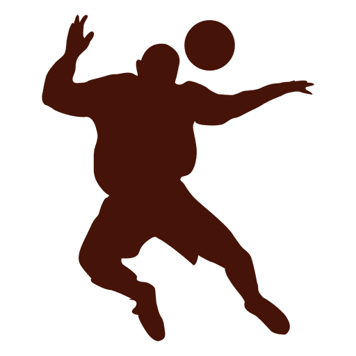 Football head kick jump PNG Design