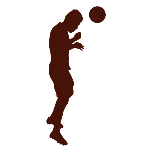 Football head kick jump silhouette PNG Design
