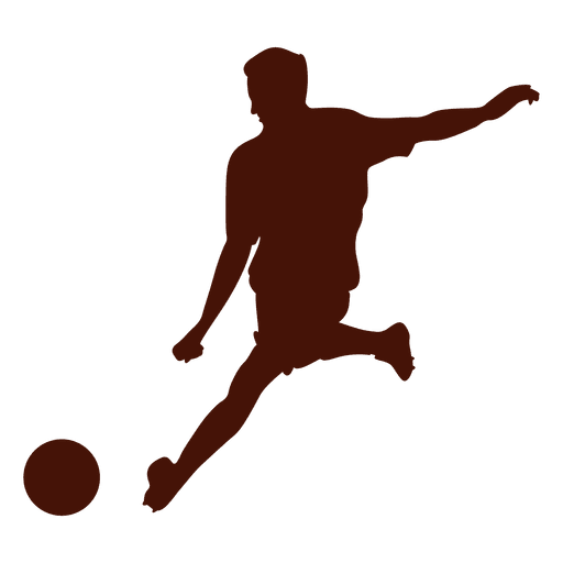 Football goal kick silhouette PNG Design