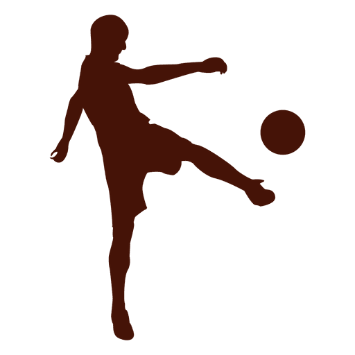 Football volley kick player PNG Design