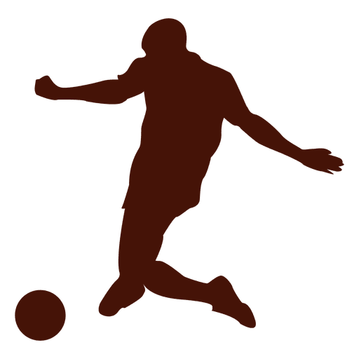 Football kick player silhouette - Transparent PNG & SVG vector file