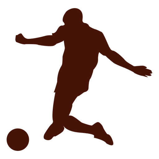 Football kick player silhouette PNG Design